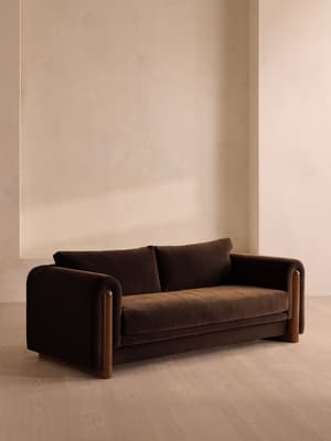 Farrell Three Seater Sofa - Velvet - Chocolate - Listing Image