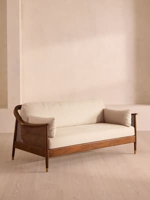 Atlanta Three Seater Sofa - Linen - Bisque - Listing Image