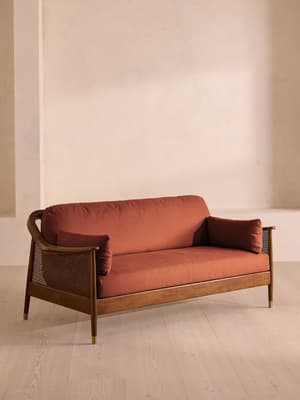 Atlanta Three Seater Sofa - Linen - Sienna - US - Listing Image