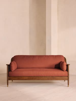 Atlanta Three Seater Sofa - Linen - Sienna - US - Hover Image