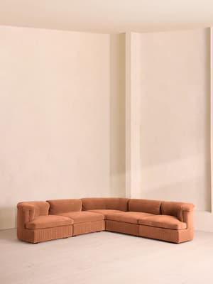 Oona Sectional Sofa - Corner Sofa - Velvet Antique Rose - US - Listing Image
