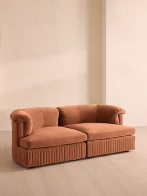 Oona Modular Sofa - Three Seater - Velvet Antique Rose UK - Listing Image
