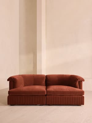 Oona Modular Sofa - Three Seater - Velvet Rust UK - Hover Image
