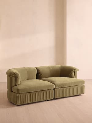 Oona Sectional Sofa - Three Seater - Velvet Lichen - US - Listing Image