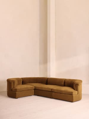 Oona Modular Sofa - L-Shape Sofa - Velvet Mustard UK - Listing Image