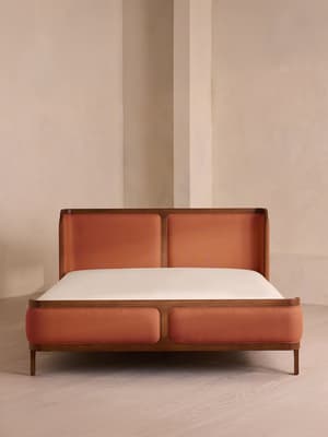 Belsa Bed - Double - Linen - Antique Rose - Hover Image