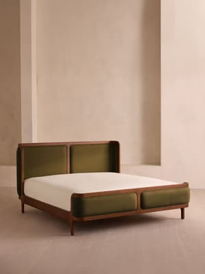 Belsa Bed - King - Linen - Olive - US - Listing Image