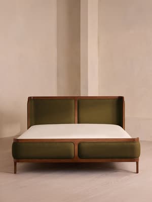 Belsa Bed - King - Linen - Olive - US - Hover Image