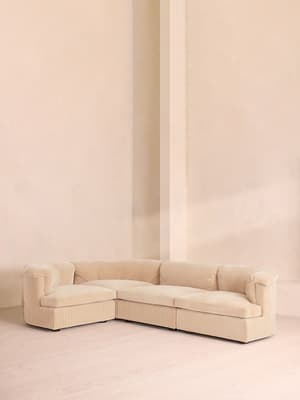 Oona Sectional Sofa - L-Shape Sofa - Velvet Porcelain - US - Listing Image