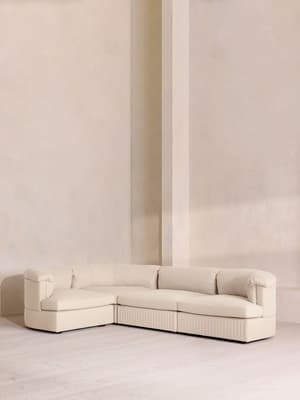 Oona Sectional Sofa - L-Shape Sofa - Linen - Bisque - US - Hover Image