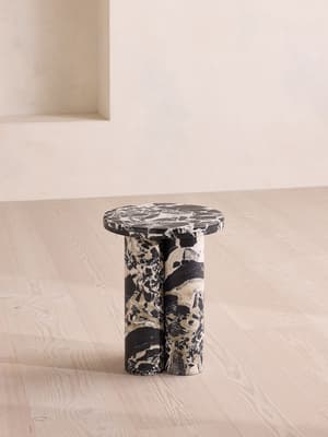 Tisbury Side Table - Noir Grande Marble - Hover Image