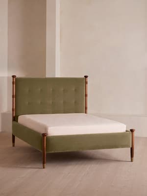 Paolo Bed - Queen - Velvet - Lichen - US - Listing Image