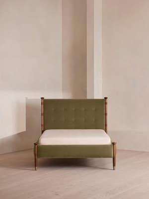 Paolo Bed - Queen - Velvet - Lichen - US - Hover Image