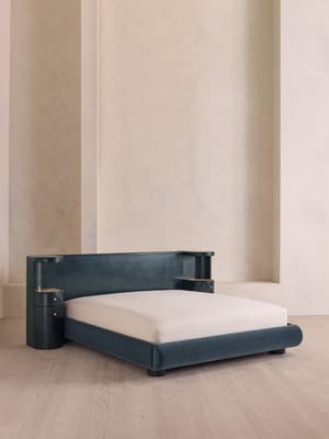 Linus Bed - King - Velvet - Grey Blue - US - Listing Image