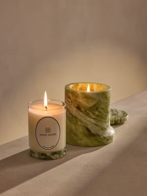 Sicilian Thyme Apple Jade Marble Candle & Refill Bundle - Hover Image
