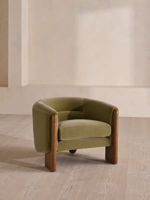 Winnie Armchair - Velvet - Lichen - US - Listing Image