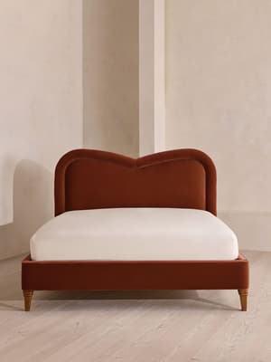 Keira Bed - King - Velvet - Rust - US - Hover Image