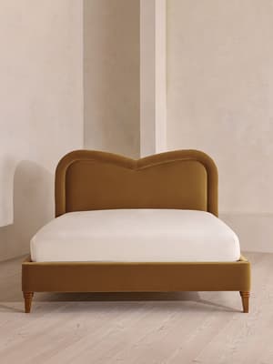 Keira Bed - Super king - Velvet - Mustard - UK - Hover Image
