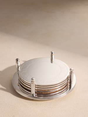 Rochester Engraved Silver Coasters - Set of Four - Listing Image