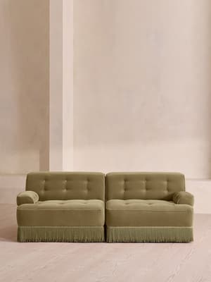 Elowen Modular Sofa - Three Seater - Velvet - Lichen UK - Listing Image