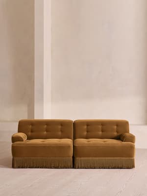 Elowen Modular Sofa - Three Seater - Velvet - Mustard UK - Listing Image
