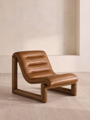 Drew Lounge Chair - Leather - Chestnut UK - Listing Image
