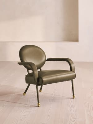 Milo Armchair - Leather - Moss - Listing Image
