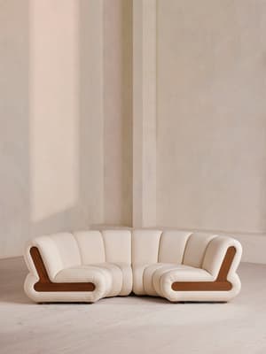 Noelle Outdoor Sectional - Curved - Four Seater Sofa - Off White - US - Listing Image