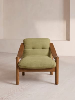 Karine Armchair - Textured Weave - Seafoam - Hover Image