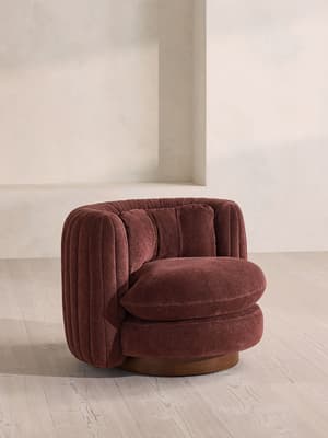 Vivienne Armchair - Linen Chenille - Bordeaux - UK - Listing Image