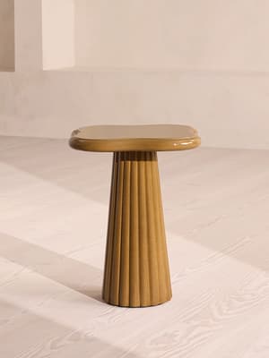 Dayton Outdoor Side Table - Concrete - Ochre - Hover Image