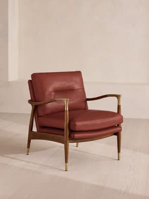 Theodore Armchair - Leather - Sangria - UK - Listing Image