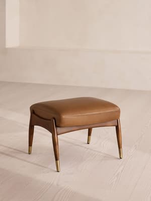 Theodore Footstool - Leather Chestnut - US - Listing Image