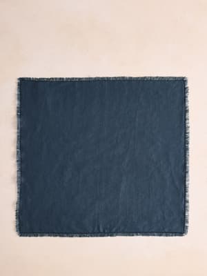 Whitney Linen Napkins Navy - set of four - Hover Image