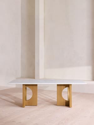 Elliot Dining Table - Carrara Marble - Hover Image