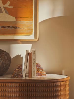 Joanie Bookends - Scalloped Jasper Stone  - Hover Image