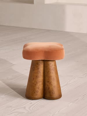 Albany Footstool - Velvet - Antique Rose - US - Listing Image