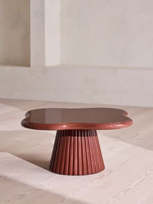 Dayton Outdoor Coffee Table - Concrete - Maroon - Hover Image