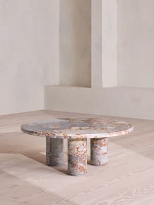 Tisbury Outdoor Coffee Table - Breccia Pernice Marble - UK - Listing Image