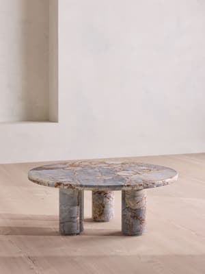 Tisbury Outdoor Coffee Table - Breccia Pernice Marble - US - Hover Image