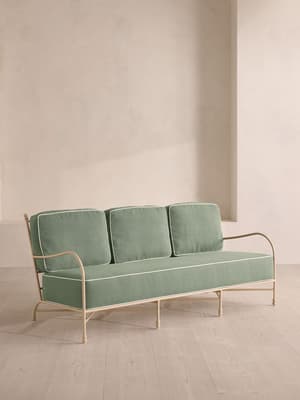 Fawn Outdoor Three Seater Sofa - Sage - UK - Hover Image