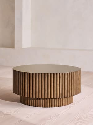 Barrel Coffee Table - Dark Oak - Hover Image