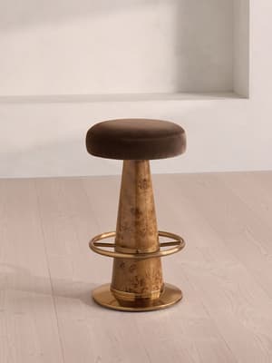 Killian Barstool - Velvet - Chocolate - UK - Listing Image