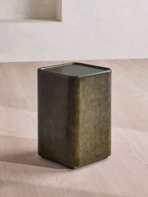 Dawson Side Table - Oak Burl - Olive - Hover Image