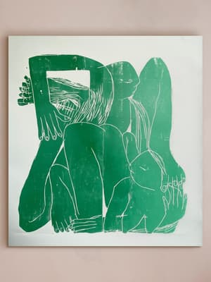 'Human Shapes in Wheelspin' by Barbara Kuebel - Hover Image