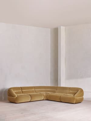Edison Modular Sofa - Corner Sofa - Velvet - Camel UK - Listing Image