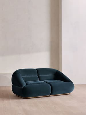 Edison Modular Sofa - Three Seater - Velvet - Royal Blue UK - Hover Image