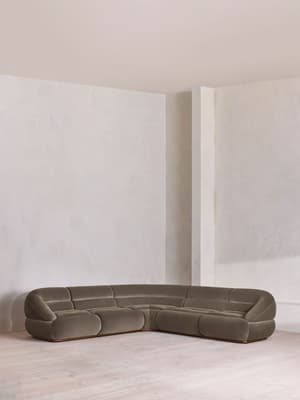 Edison Modular Sofa - Corner Sofa - Velvet - Taupe UK - Listing Image