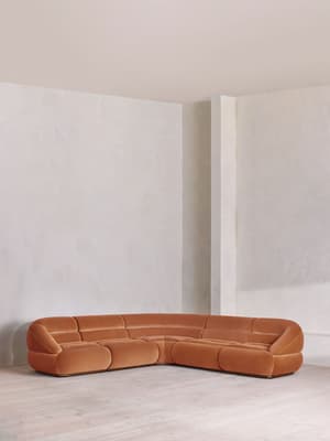 Edison Modular Sofa - Corner Sofa - Velvet - Antique Rose UK - Listing Image