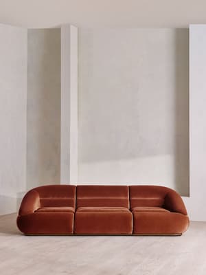 Edison Modular Sofa - Four Seater - Velvet - Rust US - Listing Image